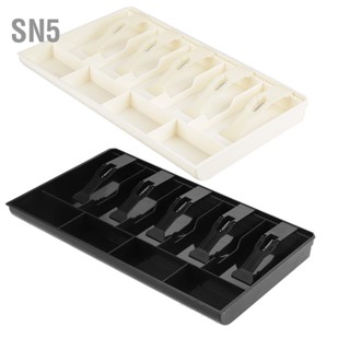 SN5 Five Grids Cash Drawer Register ใส่ถาดใส่เหรียญ Cashier Tidy Storage Safe Box