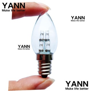 Yann1 หลอดไฟคริสตัล LED 4 ดวง สีขาวอบอุ่น 0.8W 3000K 6500k E12 ขนาดเล็ก