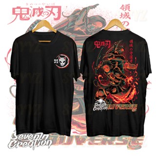 Demon Slayer Anime T Shirt Loose-fitting Sports Tops Tees T-shirts Round Neck_03