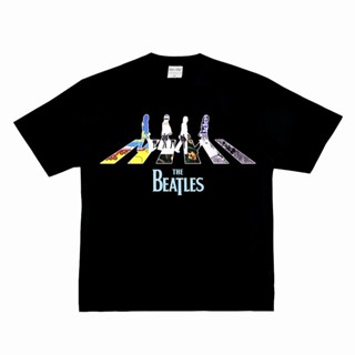 เสื้อยืดแขนสั้นเสื้อยืดวงดนตรีเสื้อยืดแขนสั้น พิมพ์ลายวง The Beatles Rock Beatles John Lennonall sizeS-5XL