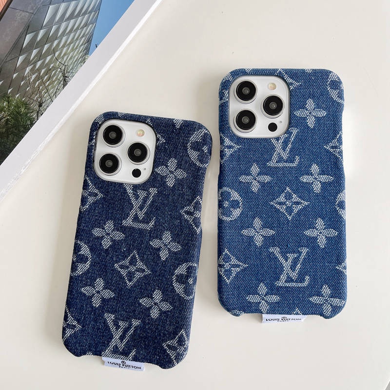 ใหม่แฟชั่นหรูหรา denim เคสโทรศัพท์สําหรับ iPhone 12 13 14 15 16 Pro Max 16 Plus 15 Pro Max สามด้านเคสกันกระแทก