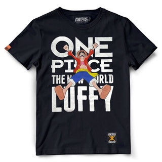 เสื้อยืดแขนสั้นเสื้อยืดวันพีช One piece 226 Luffy  สีดำ/สีกรมS-5XL