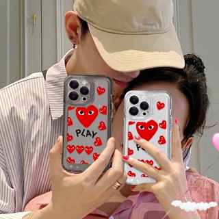 เคสโทรศัพท์มือถือแบบนิ่ม TPU ใส กันกระแทก กันรอยกล้อง ลาย Comme Des Garcons สําหรับ iPhone 14 Pro Max 11 12 13 XR XS 7 8 Plus SE 2020