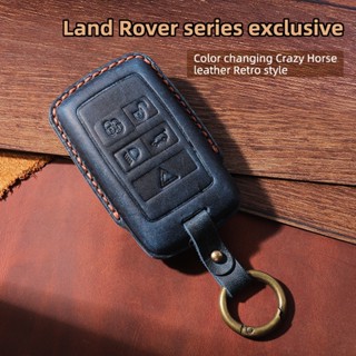 เคสกุญแจรีโมทรถยนต์ แบบหนัง อุปกรณ์เสริม สําหรับ Land Rover Defender Discovery Range Rover Evoque Sport Velar Vogue