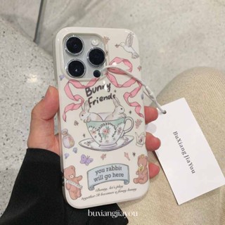 เคสโทรศัพท์มือถือ ซิลิโคน กันกระแทก ลายการ์ตูนกระต่าย สําหรับ iPhone 14 13 11 12Promax X XR XS 7plus 8plus 11Pro