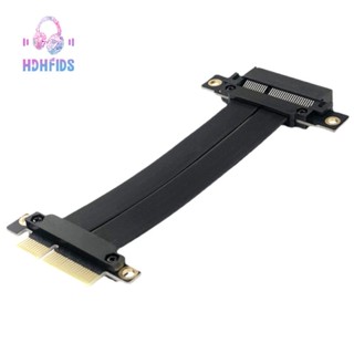 สายเคเบิลต่อขยายการ์ดจอ PCI-E 3.0 4X เป็น 4X PCI-E X4 เป็น X4 ตัวผู้ เป็นตัวเมีย 180 องศา