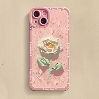 เคสโทรศัพท์มือถือ ซิลิโคนนุ่ม ลายดอกไม้ภาพวาดสีน้ํามัน สําหรับ Iphone 6 6plus 6s 6s Plus 6 7 7plus 8 8plus x xs xs Max 11 11 Pro 11 Promax 12pro 12promax 12mini 12 13 13 Pro Max 14 Pro Max