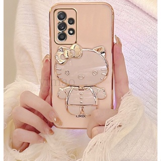 เคสมือถือ แบบนิ่ม ลายคิตตี้ 3D พร้อมกระจก ตั้งได้ สําหรับ VIVO 1723 1811 1808 1812 1820 1816 1818 1817 1819 1906 1919 1933