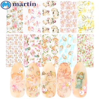 Martin สติกเกอร์ ลายกามเทพ สไตล์วินเทจ สําหรับตกแต่งเล็บ DIY