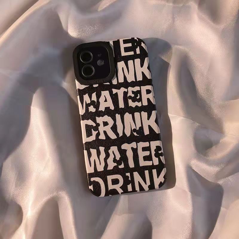 เคสโทรศัพท์มือถือหนังแกะ แบบนิ่ม ลายภาษาอังกฤษ สําหรับ iPhone 14 Promax 11pro Max 11 12 13 6 7 8Plus X Max 15promax