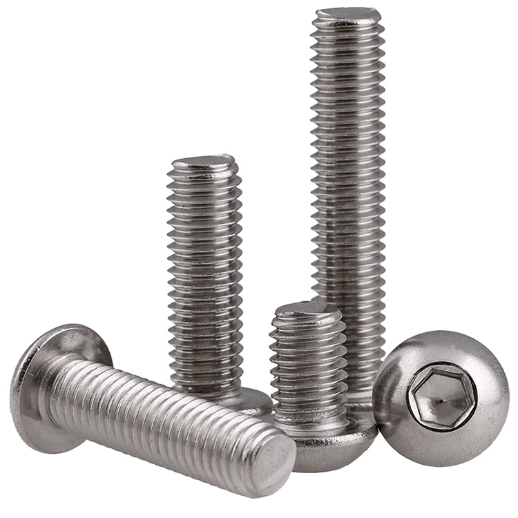 น็อต สกรู หัวจมกลม สแตนเลส 304 เกลียวมิล หยาบ M1.6/M2/M2.5 สกรูหกเหลี่ยม/ ISO7380 Button Head Hexagon Socket Machine Screw【YHL-5A】 – โปรปัง