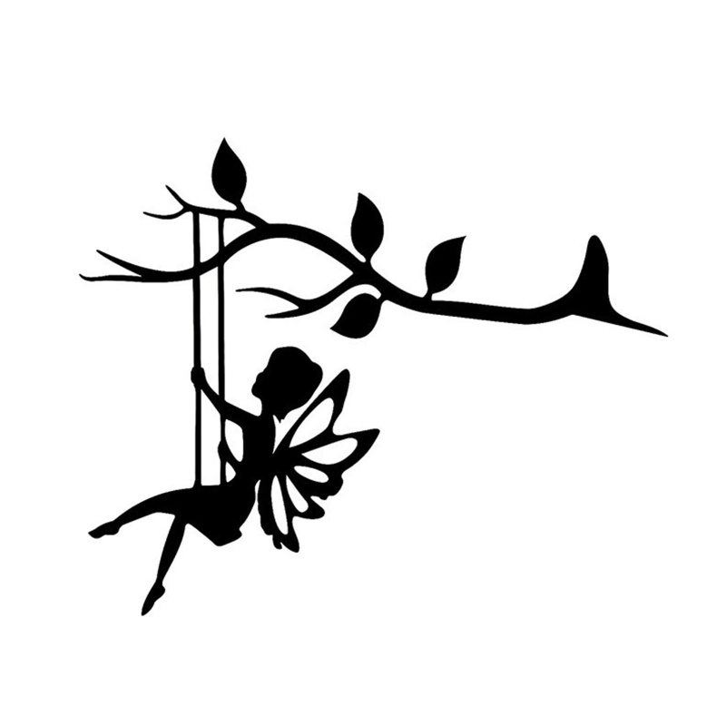 KU* Metal Art Silhouette แขวนแกว่ง Fairy Home Courtyard Party ตกแต่ง