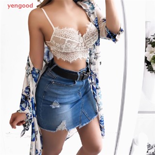 (YGD) เสื้อครอปท็อป ท็อป บรา ลูกไม้ เซ็กซี่ ฤดูร้อน สําหรับผู้หญิง