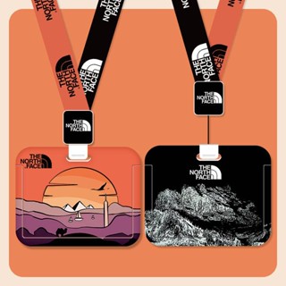 กระเป๋าใส่บัตรธนาคาร พร้อมสายคล้อง ลาย The North Face สําหรับนักเรียน