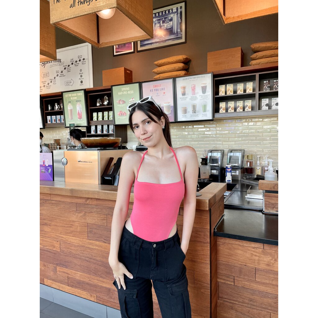 🔥Tavi Bodysuit🔥 บอดี้สูทผูกคอ สายฝอสวยจึ้งมากกก 170 ใส่ได้สบายๆ ผ้า2ชั้นทั้งตัว มีกระดุมแป้ก