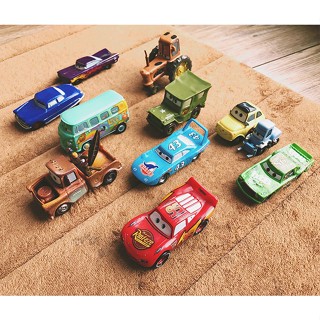 โมเดลรถแข่ง รุ่น Q Version Lightning McQueen Die Tooth Car King Luba ของแท้ ของเล่นสําหรับเด็ก