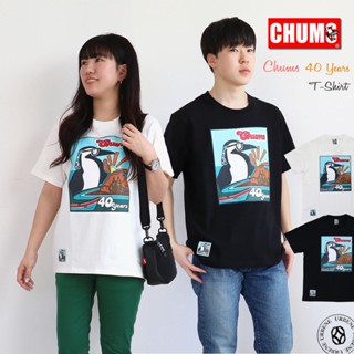 Chums Qiaqia Bird เสื้อยืดลําลอง ผ้าฝ้าย แขนสั้น คอกลม พิมพ์ลายนก สีดํา และสีขาว สําหรับผู้ชาย และผู้หญิง