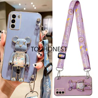 เคส Oppo A16 เคส Oppo A16K A16E เคส Oppo A17 A17K Case Oppo A59 Case Oppo A83 Case Oppo A91 Case Oppo Reno3 Case Oppo A37 F1S Case Silicone Anime Cute Kaws Bear Stand Cartoon Wrist Band Phone Case Casing Cover Cases TS โทรศัพท์มือถือ ซิลิโคน