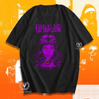 เสื้อยืดแขนสั้นเสื้อยืด พิมพ์ลายวงร็อค Bmth Bring Me The Horizon สําหรับผู้หญิง A362S-5XL