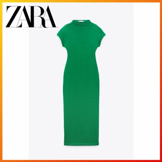 Zara ใหม่ ชุดมิดี้เดรส ผ้าฝ้าย สําหรับผู้หญิง