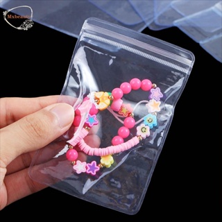 MXBEAUTY 10 pcs/lot Storage Bag Multi-sizes Optional Home Storage Jewelry Pouches PVC Material for Small Item Packaging Concave Convex Buckle Useful Water-proof Reclosable Self Sealing Pouches