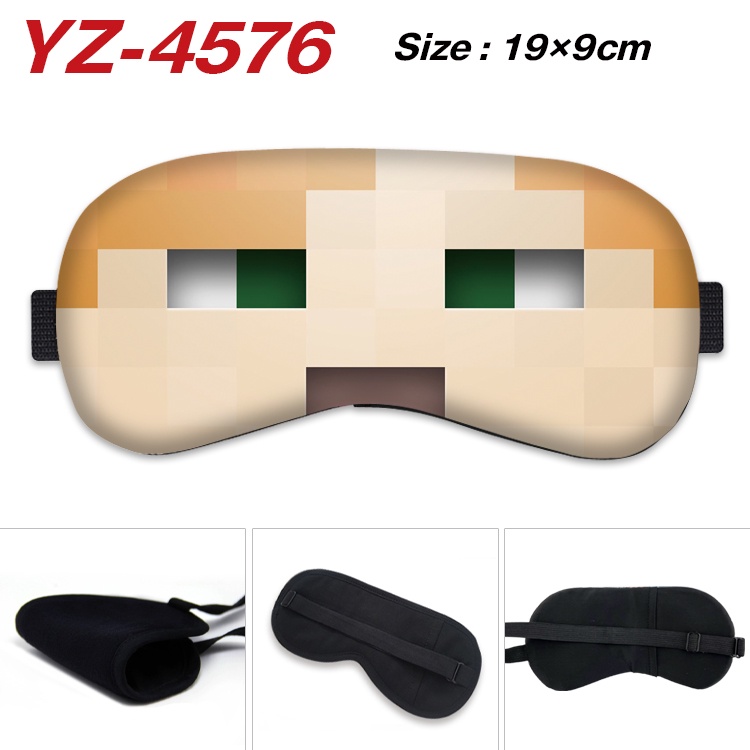 Minecraft หน้ากากปิดตา ลายการ์ตูนเกมกระบะทรายน่ารัก สามมิติ ระบายอากาศ สําหรับผู้ชายและผู้หญิง