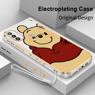เคสโทรศัพท์มือถือ ซิลิโคนนุ่ม บางมาก ลายการ์ตูนหมี วินนี่ มีลายด้านข้าง สําหรับ Motorola Moto E20 E6s 2020 Edge 20