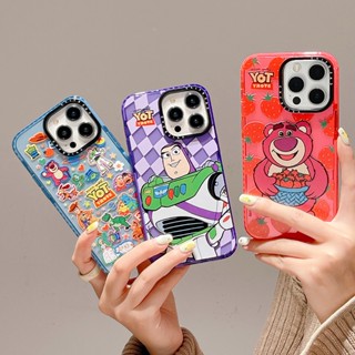 Casetify เคสโทรศัพท์มือถือแบบนิ่ม ลายหมีสตรอเบอร์รี่ สีชมพู สําหรับ iPhone 14 13 12 11 Pro Max