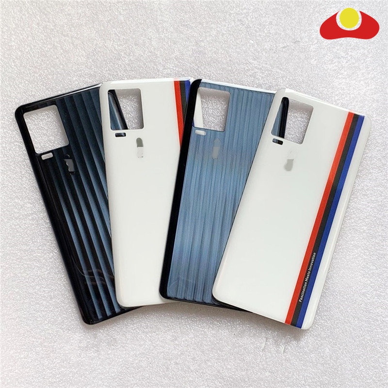 IQOO7 สําหรับ Vivo iQOO 7 6.52" ซ่อมฝาครอบแบตเตอรี่กระจกเปลี่ยนประตูหลังโทรศัพท์เคสด้านหลัง + กาวโลโ