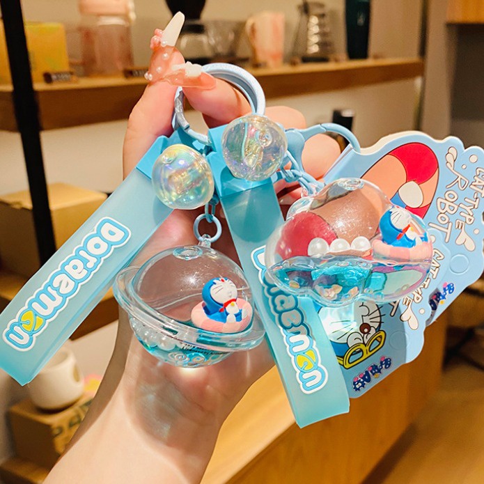 ของแท้ โดราเอมอน ลอย ขวด พวงกุญแจ / กระเป๋านักเรียน กระเป๋า จี้ อะนิเมะ ของขวัญ ขนาดเล็ก