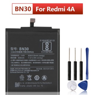 BN30เปลี่ยนแบตเตอรี่สำหรับ Xiaomi Redmi 4A Redrice 4A โทรศัพท์แบตเตอรี่3120MAh