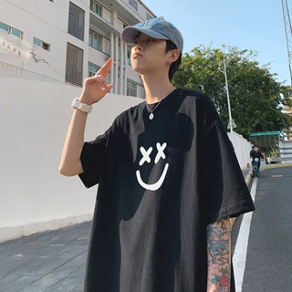 【hot sale】เสื้อยืดชายหญิง เสื้อยืดoversize เสื้อยืดคอกลมแขนสั้น เสื้อยืดแนวสตรีท เสื้อสกรีนลาย เรียบเท่ห์ ใส่สบายST83