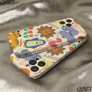 เคสโทรศัพท์มือถือแบบแข็ง ลายการ์ตูนสวนสัตว์น่ารัก สําหรับ Iphone 1114pro 1312 78 Apple RFLU