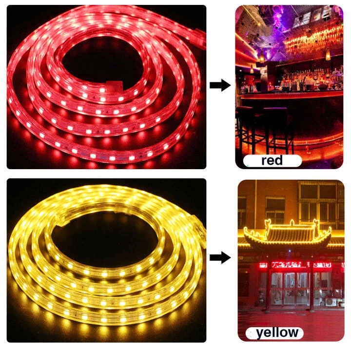Amiuo ไฟแต่งห้อง ไฟเส้นLED 220V 5050 กันน้ำ สำหรับตกแต่งบ้าน/รถ/อาคาร strip light ใช้งานกลางแจ้งได้ กันน้ำ ทนแดด 10M/15M/20M/30M thumbnail 5