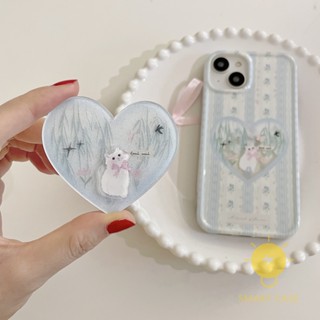 For เคสไอโฟน 14 Pro Max [Lace Kitten Sweet] เคส Phone Case For iPhone 14 Pro Max Plus 13 12 Mini 11 For เคสไอโฟน11 Ins Korean Style Retro Classic Couple Shockproof Protective TPU Cover Shell