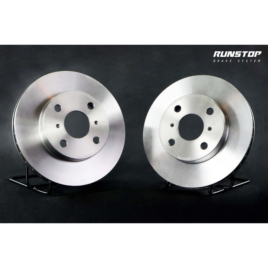 RUNSTOP รันสตอป brake disc จานเบรค หน้า แบบเรียบ ขนาดเดิม 238 TOYOTA COROLLA AE100 ae101 ราคาต่อคู่