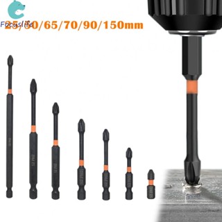 ดอกไขควงไฟฟ้า โลหะผสมเหล็ก PH2 1/4 นิ้ว 25-150 มม. สีดํา 1 ชิ้น