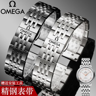 สายนาฬิกาข้อมือ Omega สายเหล็ก หัวเข็มขัดผีเสื้อ 300 Speedmaster Butterfly Flying Omega สําหรับผู้ชาย