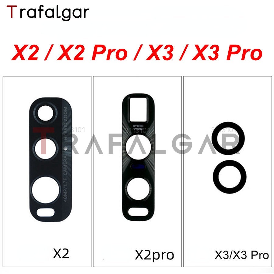 เลนส์กระจกกล้องด้านหลัง แบบเปลี่ยน พร้อมเทปกาว สําหรับ OPPO Find X2 Pro X3 Pro Neo X5 Lite