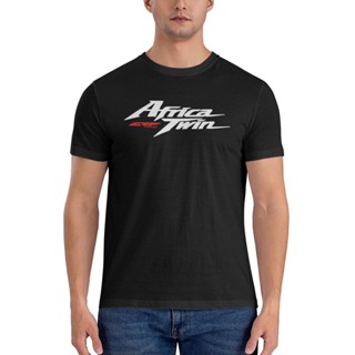 เสื้อยืด ผ้าฝ้าย พิมพ์ลายกราฟฟิค Honda Africa Twin Crf 1000 สําหรับรถจักรยานยนต์