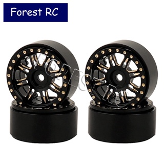 Forestrc ขอบดุมล้อ ทองเหลือง สีดํา 1.0 นิ้ว 1:24 1/2/4 ชิ้น สําหรับอัพเกรดรถไต่หินบังคับ 1/24 Axial SCX24 90081 C10 1/18 TRX4m