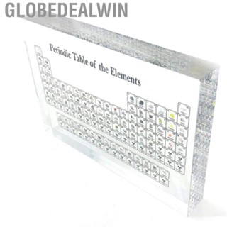 Globedealwin Acrylic Periodic Table Display  Elements Ornament Transparent Teaching Tool for Home