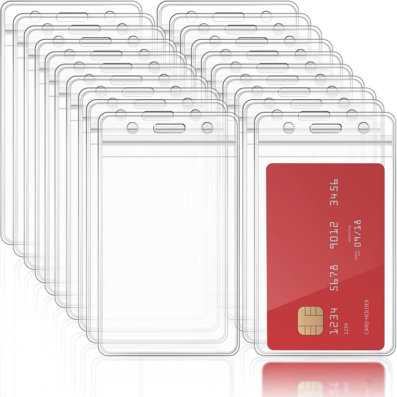 1/5 ชิ้น ปกใส กันน้ํา / เคสแข็ง บัตรเครดิต ID นามบัตร ปลอกการ์ด / ที่ใส่บัตรธนาคาร แบบใส