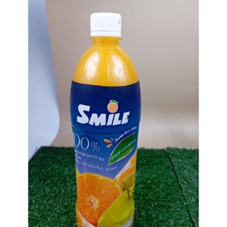 สไมล์น้ำส้มคั้นแท้ 100,%พาสเจอร์ไรส์ 1ลิตร Smile real orange juice 100,% pasteurized 1 liter