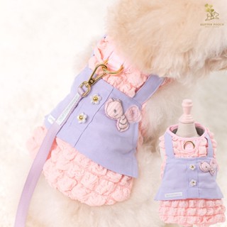 Glitter Pooch Harness ชุดรัดอก สายจูง เสื้อผ้า สุนัข, หมา, แมว, สัตว์เลี้ยง  รุ่น Me Puffy &amp; Bee Bestie in Sherbet