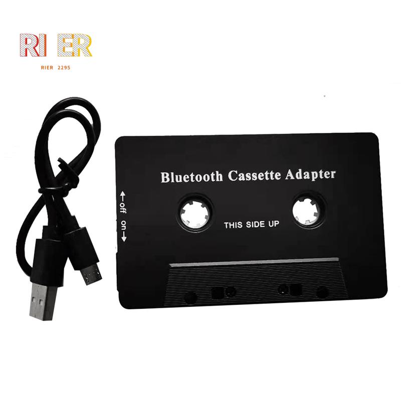 Universal Cassette Car Tape AUX Stereo Adapter พร้อมไมโครโฟนสําหรับโทรศัพท์ MP3 AUX Cable CD Player