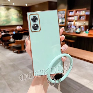 เคสโทรศัพท์มือถือแบบนิ่ม พร้อมสายคล้องมือ และสายคล้องมือ สําหรับ OPPO A58 A78 4G OPPOA58 OPPOA78 2023