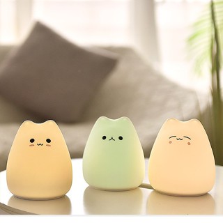 ไฟตกแต่ง [LMP-CAT] Lamp โคมไฟแมวซิลิโคนนุ่มนิ่ม โคมไฟแบตเตอรี่ โคมไฟสี ของขวัญเด็ก