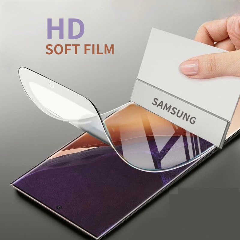 ฟิล์มกันรอยหน้าจอ หน้า หลัง แบบนิ่ม สําหรับ Samsung Galaxy S21 S22 S23 S20 S10 S9 S8 Ultra Plus FE Note 8 9 10 20 Plus Ultra Lite