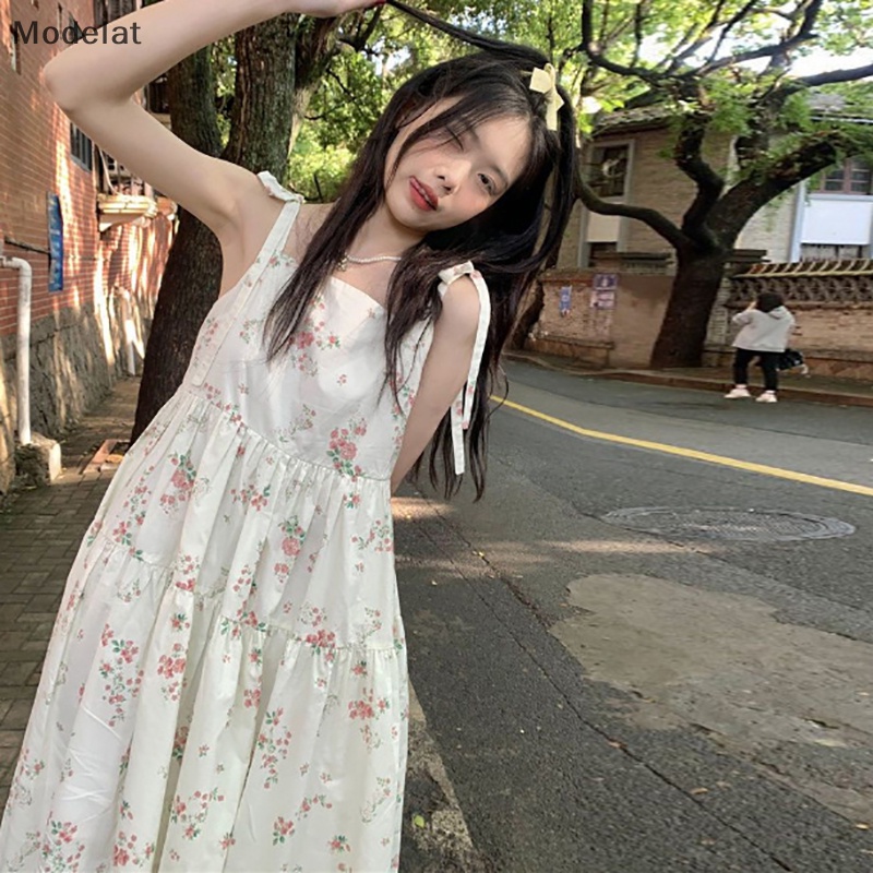 Mfc ชุดเดรสแขนกุด ทรงหลวม ลายดอกไม้ สไตล์วินเทจ สําหรับผู้หญิง WTD